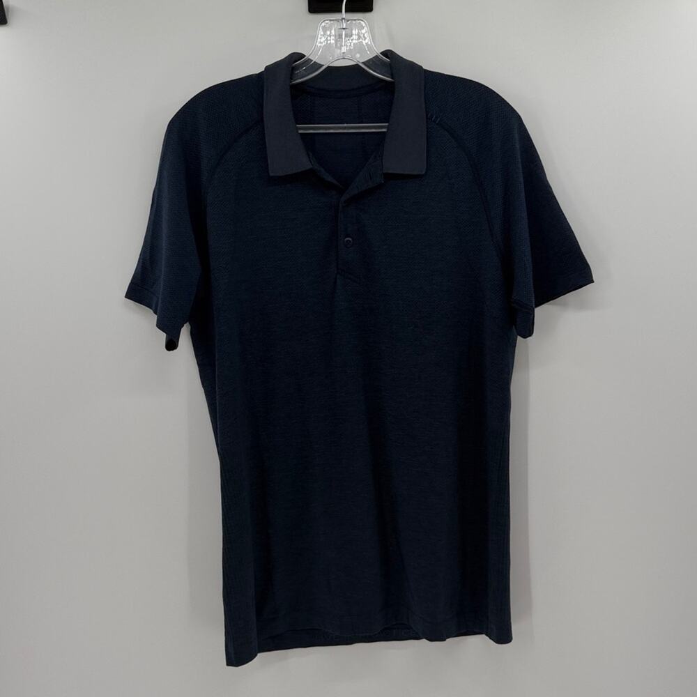 Lululemon Men's Short Sleeve Swiftly Tech Polo Shirt - Blue - Medium